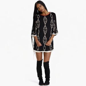 Liberty Love Black, Ivory & Red Aztec Sheath Mini Dress I EUC I Size XS